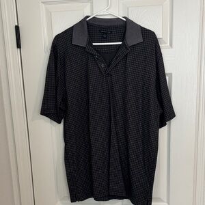 Van Heusen Dark Gray Patterned Polo Shirt
